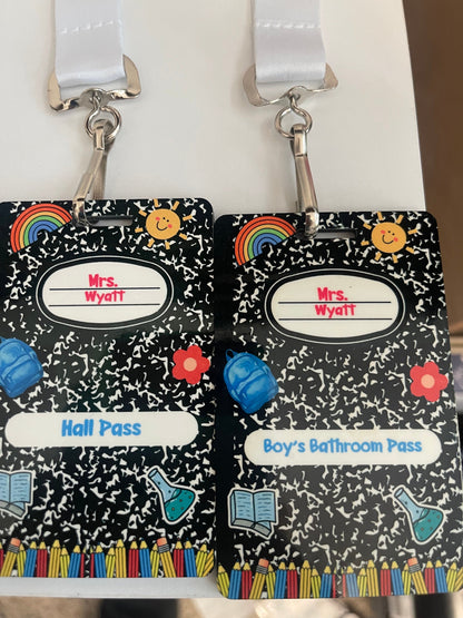 Colorful & Durable Hall Passes for Teachers and Students