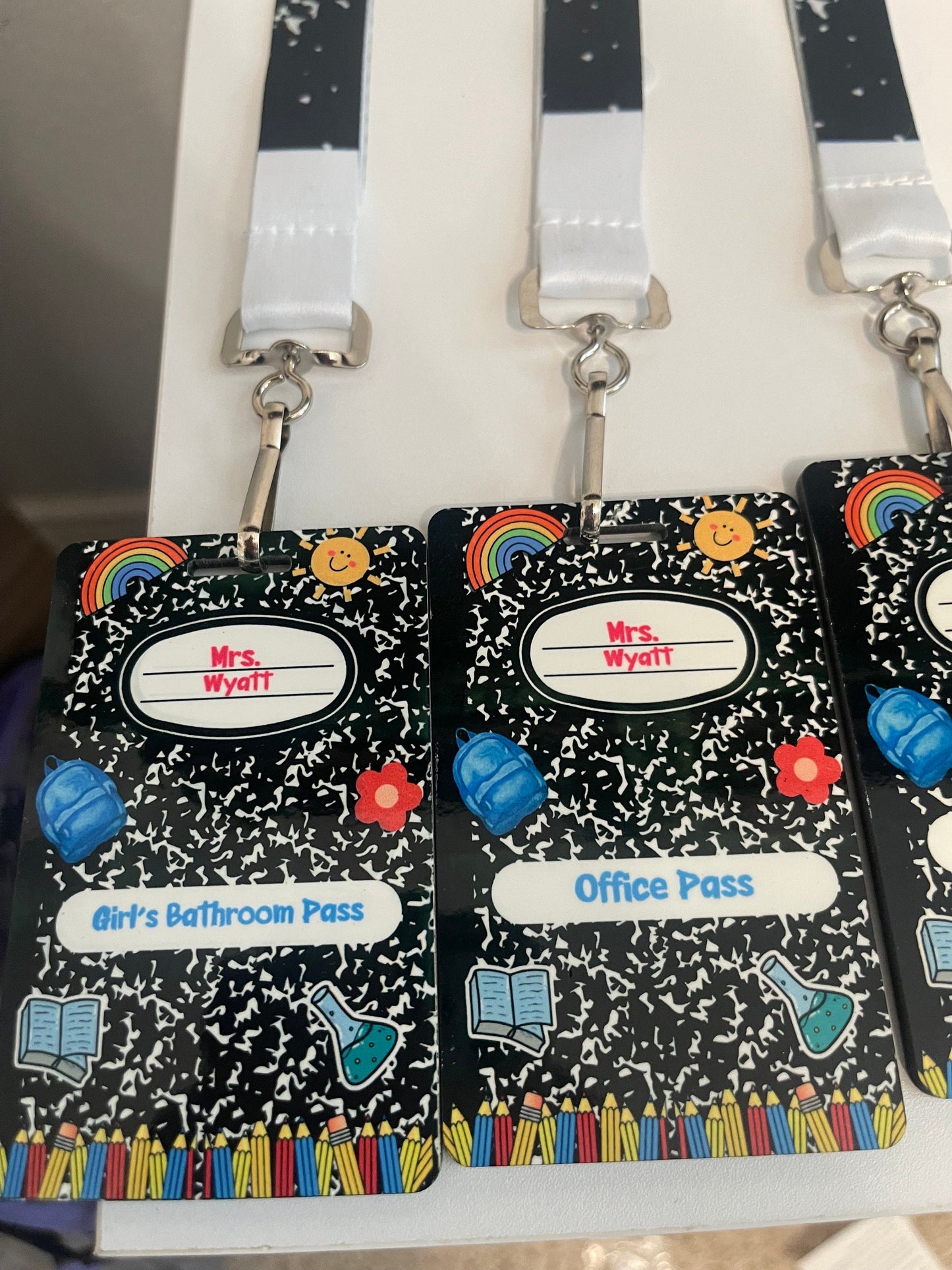 Colorful & Durable Hall Passes for Teachers and Students