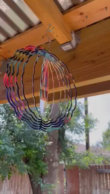 Wind Spinner: Huge Wild Flower, Indoor Outdoor 10in Metal Wind Spinner