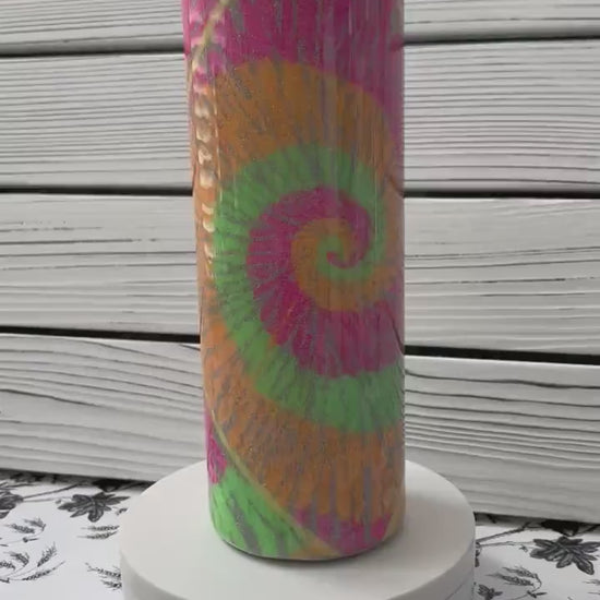 Hippie Tye Dye, Glitter Epoxy Custom Oz Tumbler