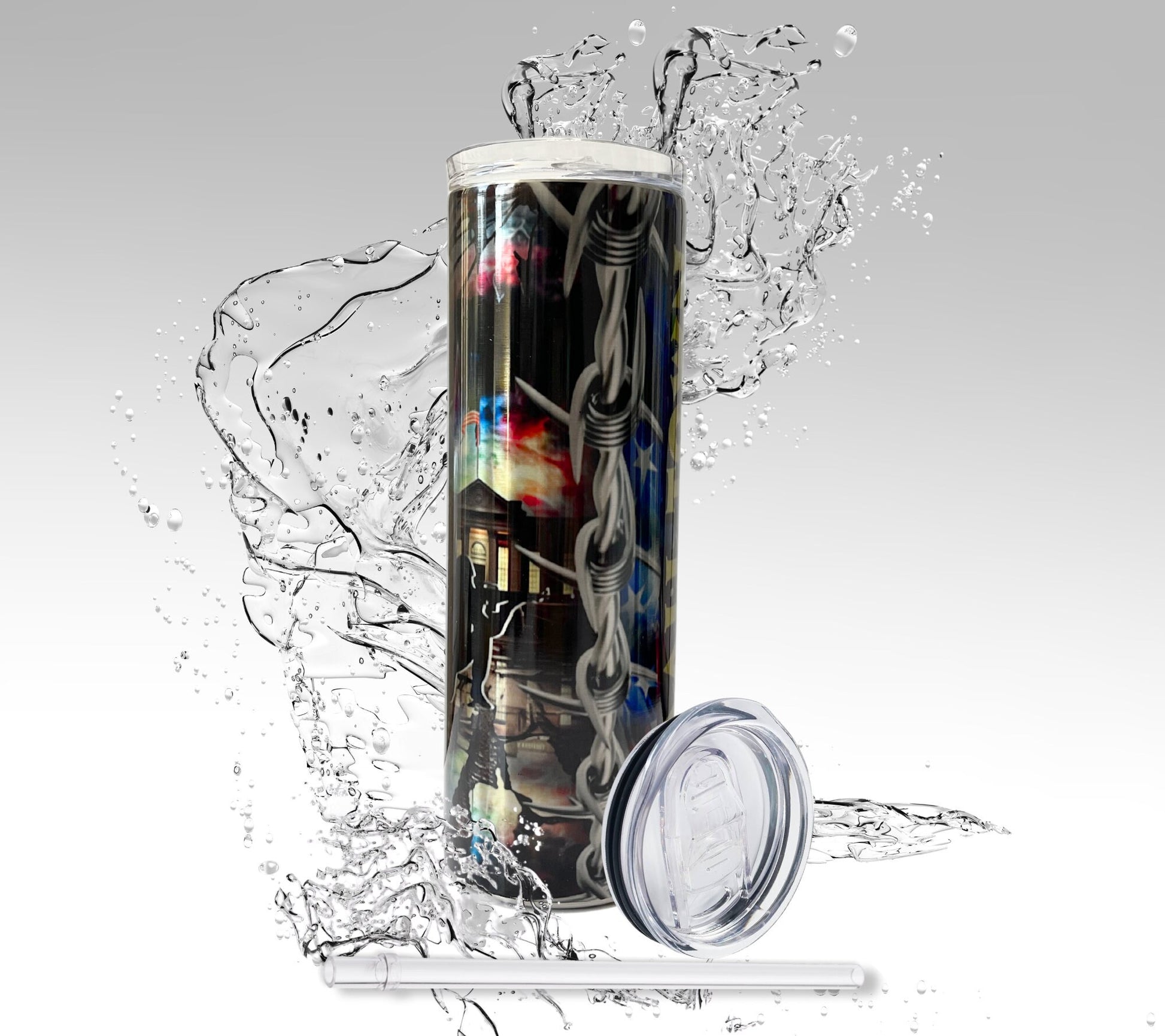 Try That in a Small Town, Sublimated 20 oz Skinny Tumbler