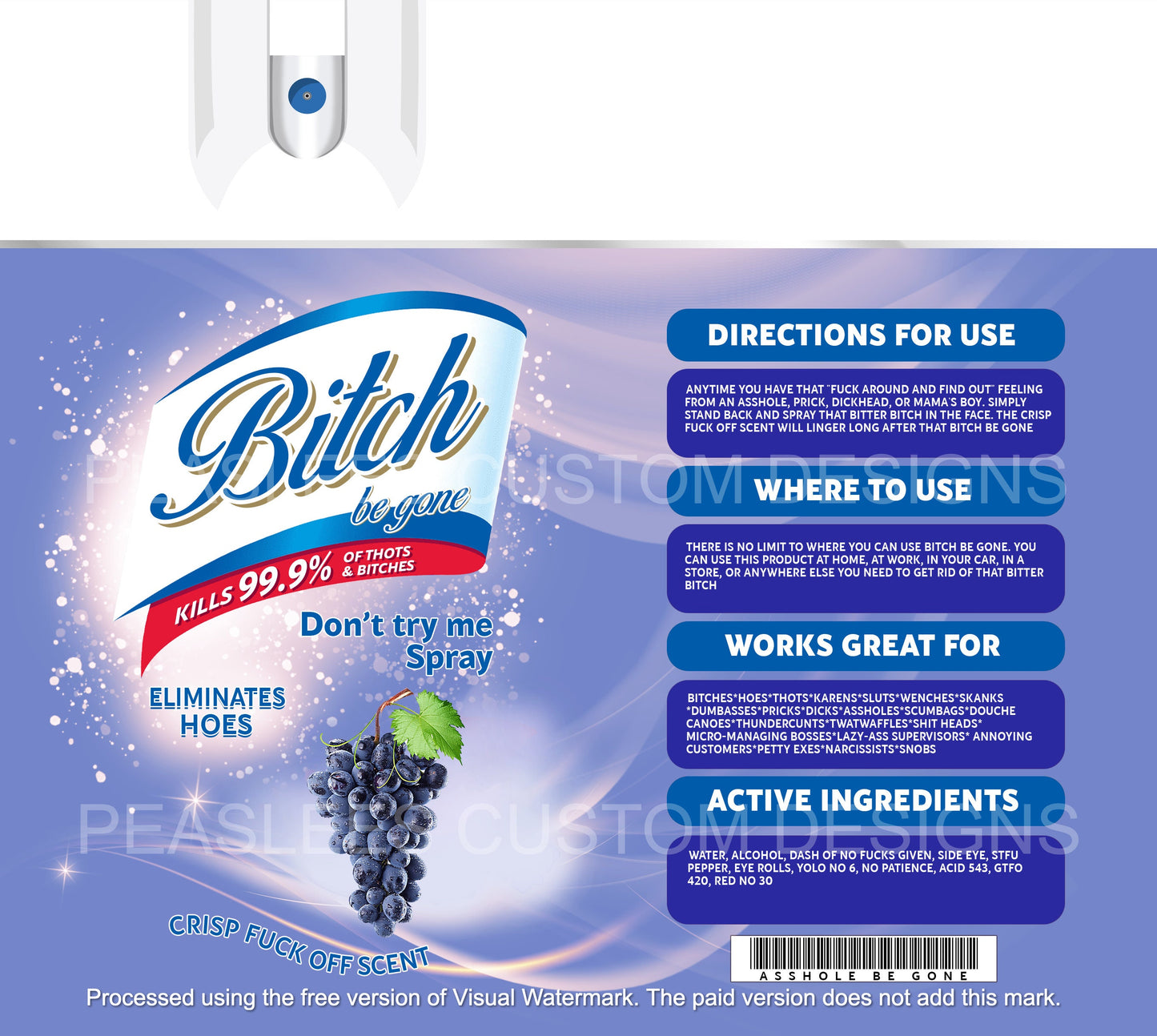 B*tch Be Gone Spray, Funny 20 Oz Tumbler