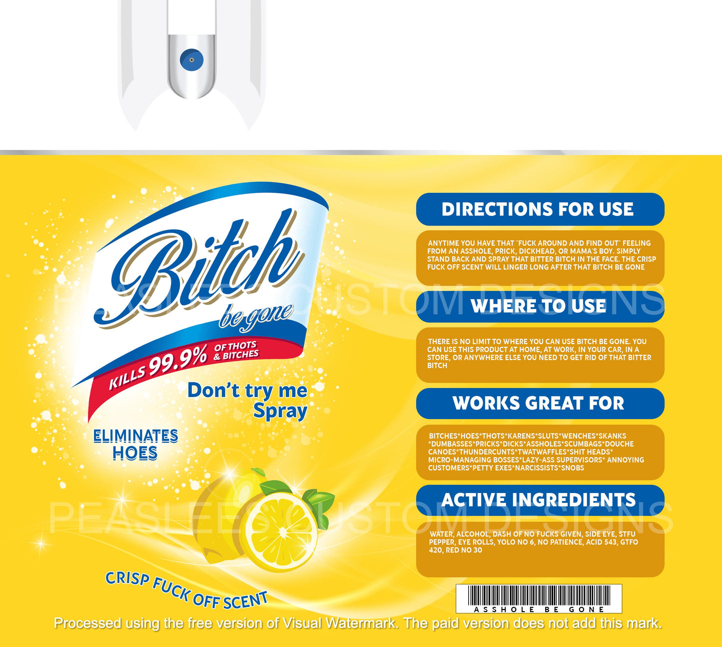 B*tch Be Gone Spray, Funny 20 Oz Tumbler