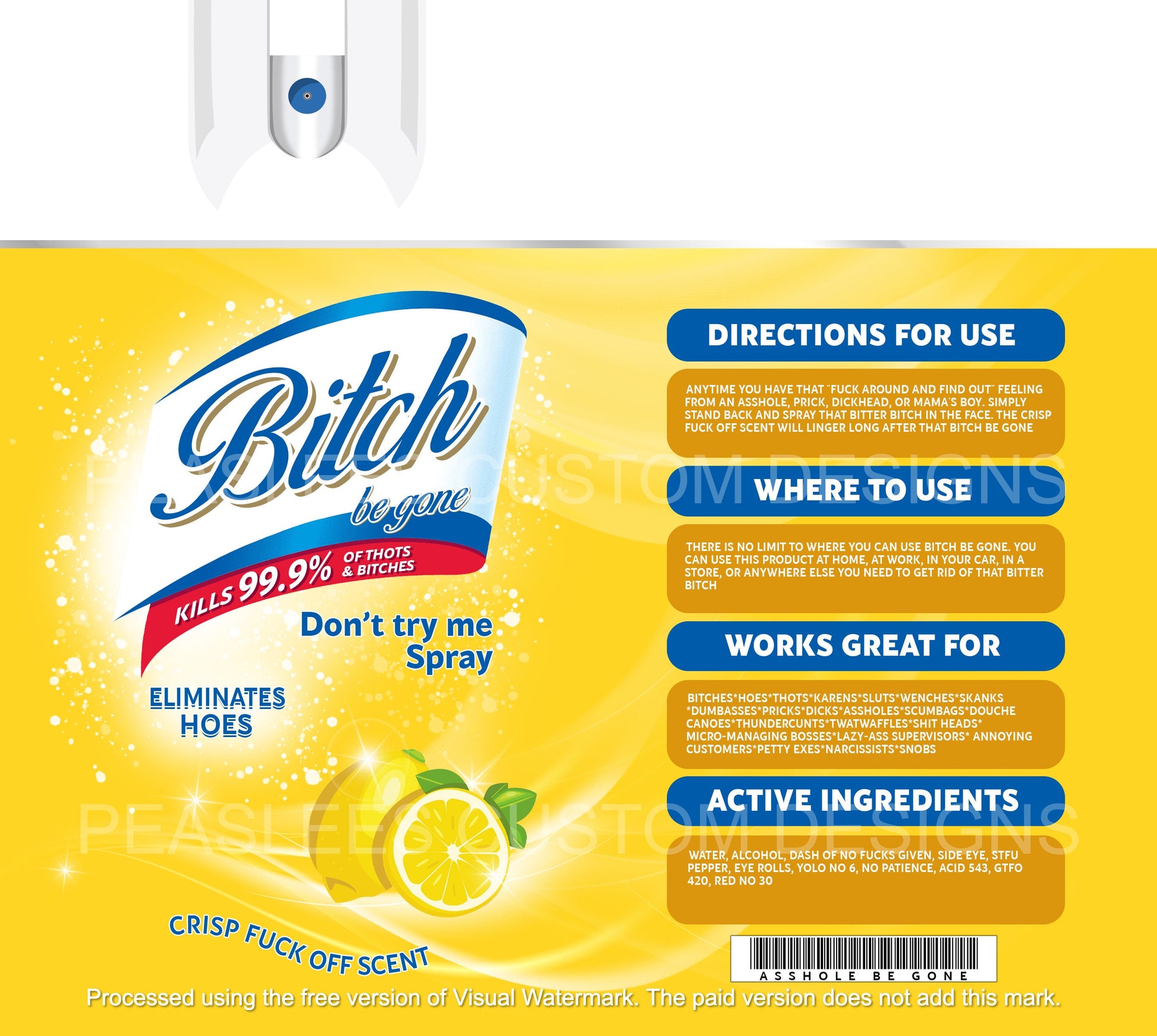 B*tch Be Gone Spray, Funny 20 Oz Tumbler